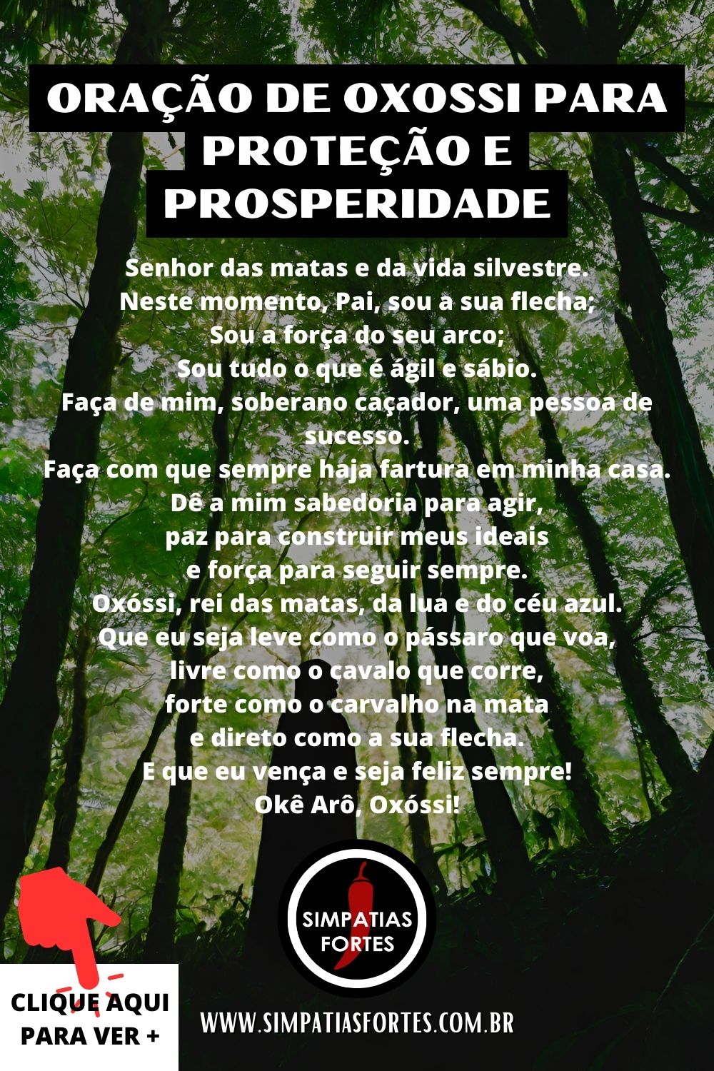 Oração de Oxossi para proteção e prosperidade