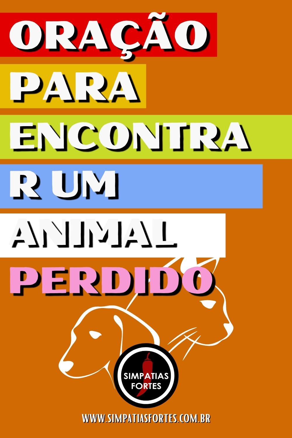 Oração para encontrar um animal perdido (Pinterest)