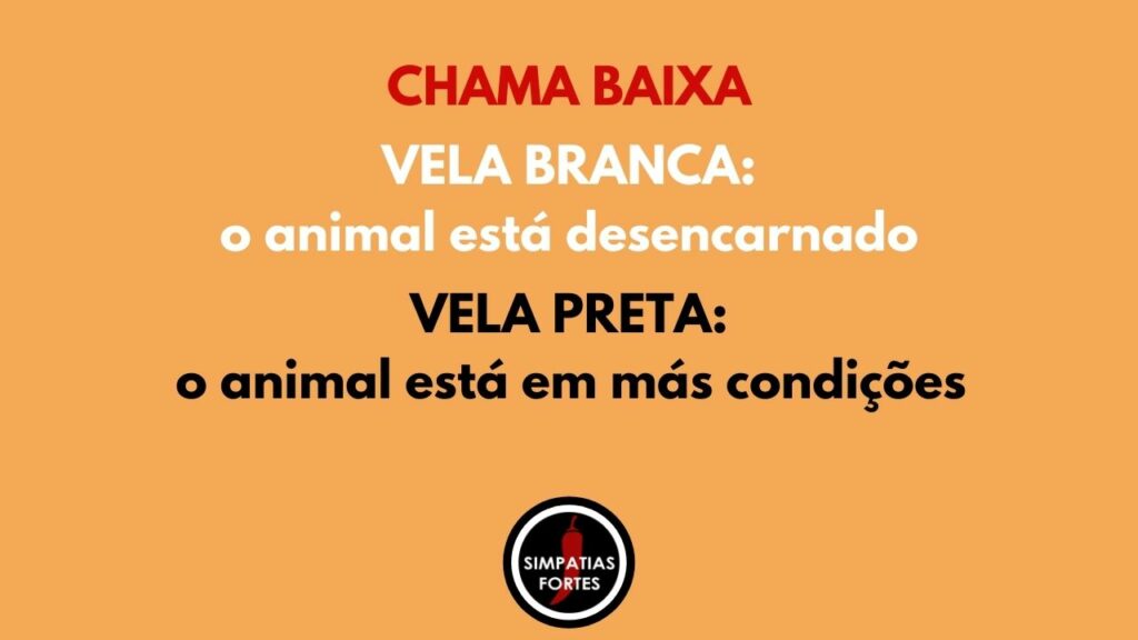 Significado da chama da vela baixa