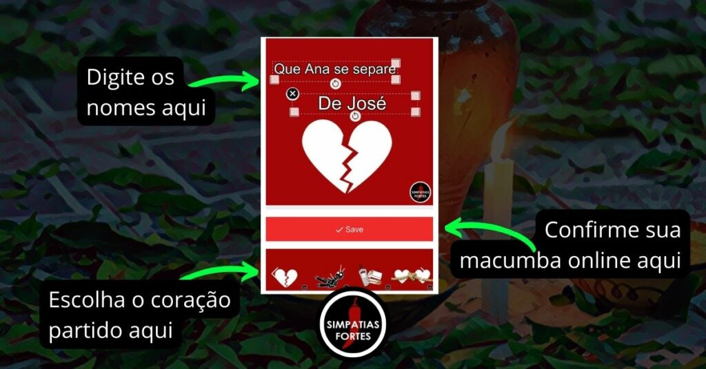 Como fazer macumba online para separar casal