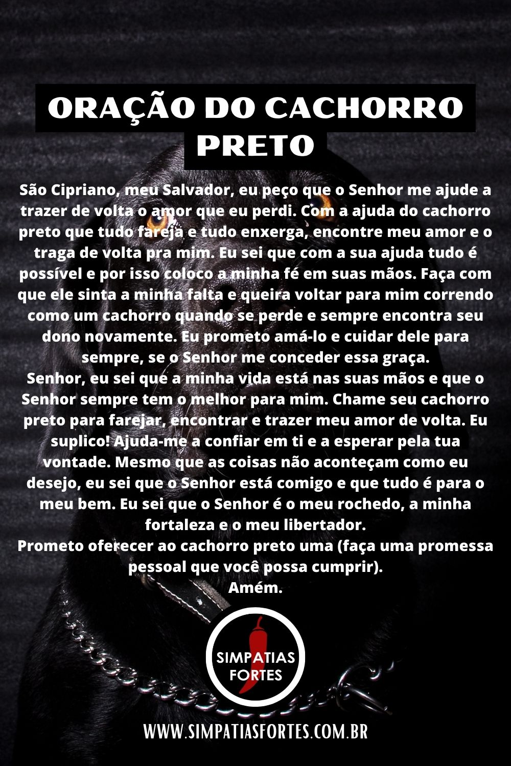 Oração do Cachorro Preto