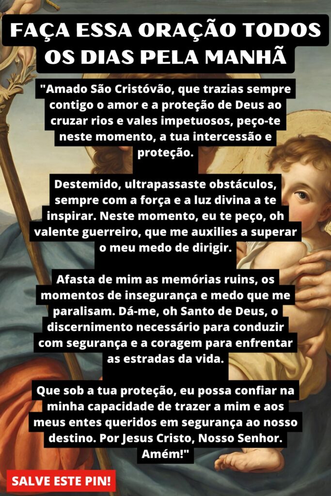 Perca o medo de dirigir com essa Oração de São Cristóvão!