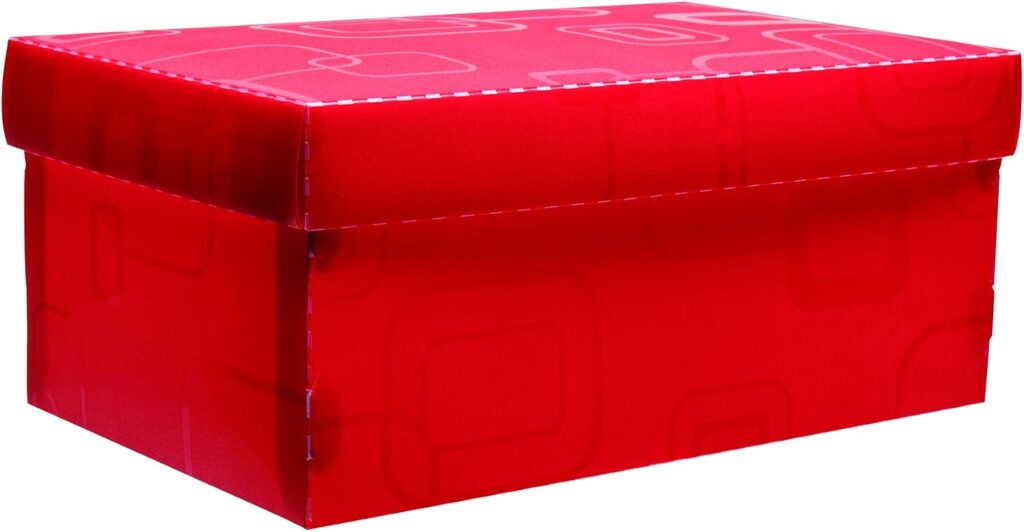 Caixa Organizadora Top Fine para Sapato, 28x17x20 cm, Vermelho, Dello