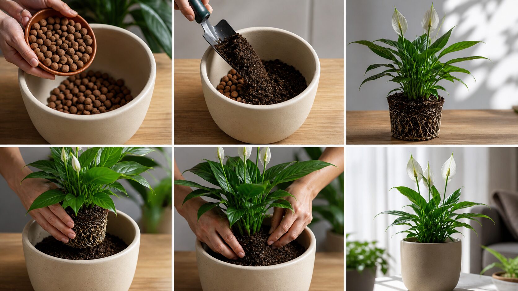 Como plantar lírio-da-paz em vaso com substrato adequado